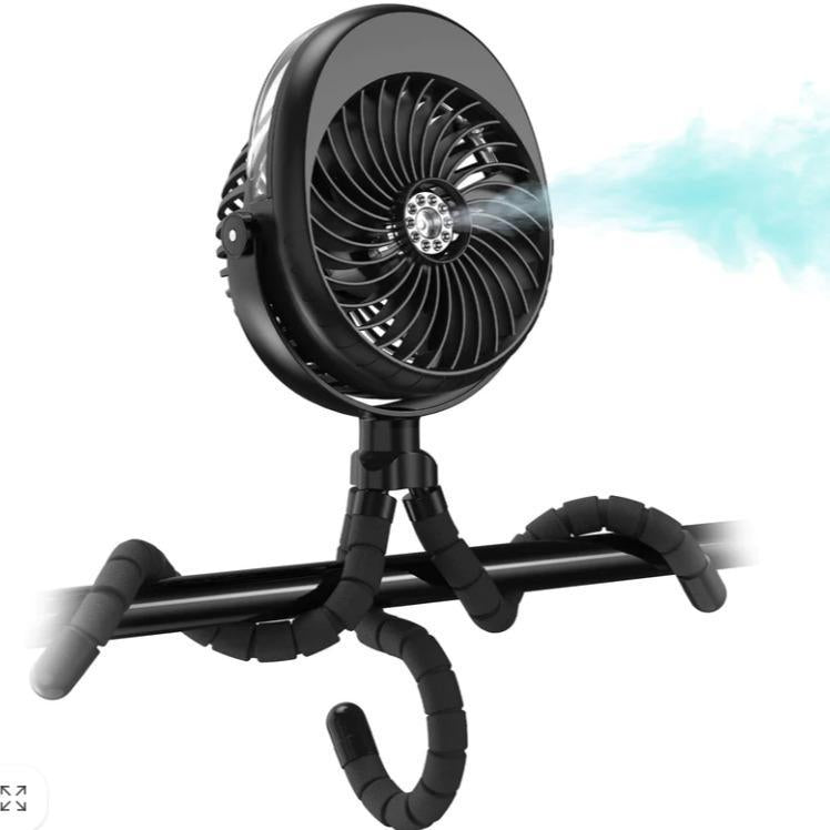 PANERGY F002 Misting Rechargeable Mountable Multi-Flex Fan